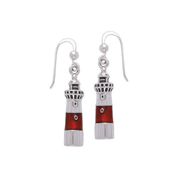Atlantic City Lighthouse Silver Earrings TE2829 - Jewelry